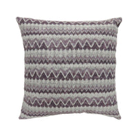 Contemporary Style Horizontally Zigzag Designed Set of 2 Throw Pillows, Purple