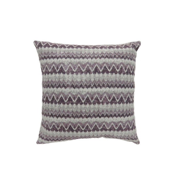 Contemporary Style Horizontally Zigzag Designed Set of 2 Throw Pillows, Purple - FOA-PL6033PR-S-2PK