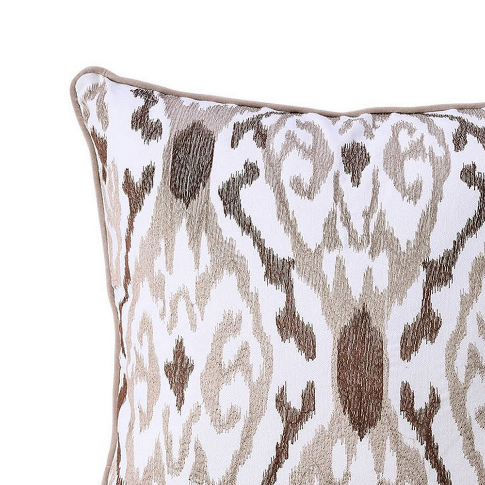Contemporary Style Abstract Pattern Design Cotton Throw Pillow, Set of 2 - BM178042