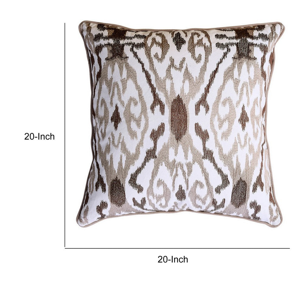 Contemporary Style Abstract Pattern Design Cotton Throw Pillow, Set of 2 - BM178042