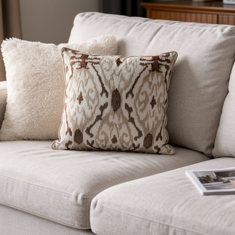 Contemporary Style Abstract Pattern Design Cotton Throw Pillow, Set of 2 - BM178042