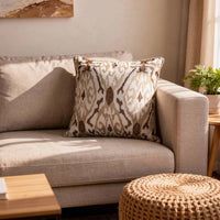 Contemporary Style Abstract Pattern Design Cotton Throw Pillow, Set of 2 - BM178042