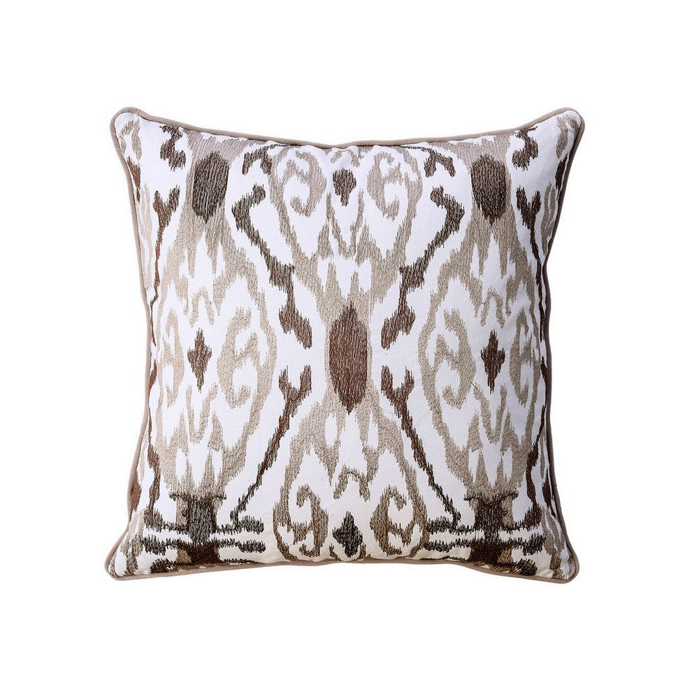 Contemporary Style Abstract Pattern Design Cotton Throw Pillow, Set of 2 - BM178042