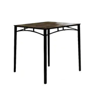 5 Piece Metal And Wood Counter Height Table Set In Antique Brown - FOA-CM3920PT-5PK