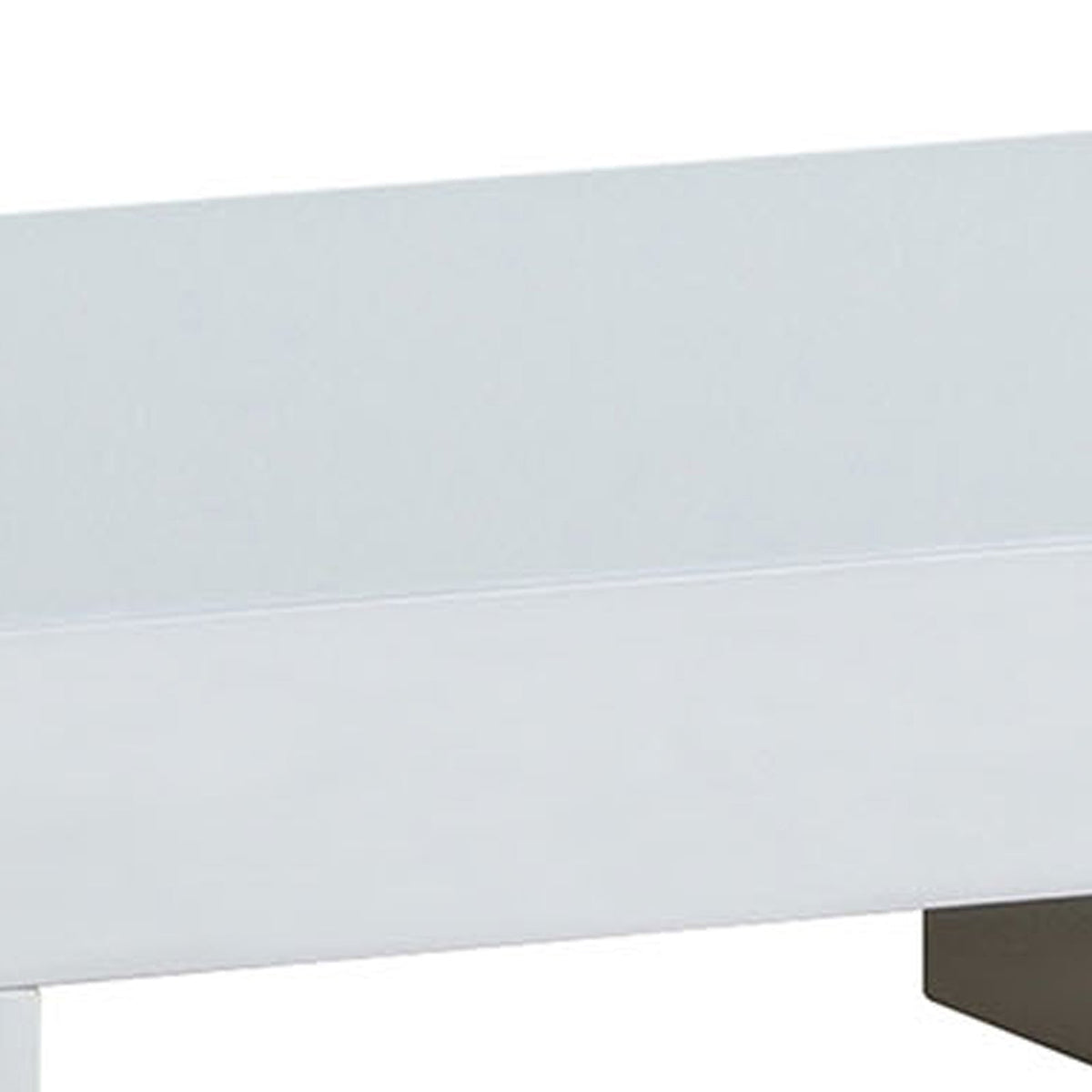 Finely Designed Contemporary Solid Wood Night Stand, Glossy White - BM182979
