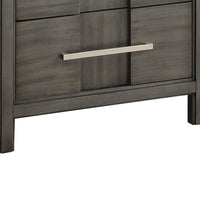 Transitional Solid Wood Night Stand With Two Drawers, Gray - BM182990