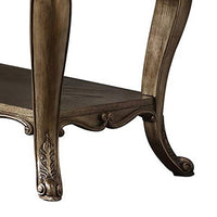 Wooden Sofa Table With Two Drawers And Bottom Shelf, Vintage Oak Brown - AMF-86033