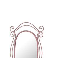 BM185706 Contemporary Style Metal and Wood Vanity Set, White and Purple