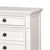BM186304 Two Drawer Solid Wood Nightstand with Bun Feet, White