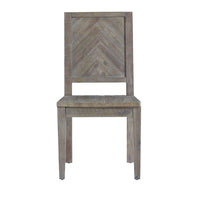 BM187614 - Wooden Side Chair with Fabric Upholstered Seat, Brown