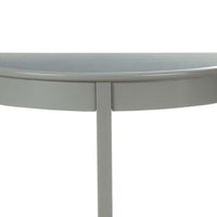 BM191265 - Wooden Half Moon Shaped Console Table with One Open Bottom Shelf, Gray