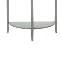 BM191265 - Wooden Half Moon Shaped Console Table with One Open Bottom Shelf, Gray