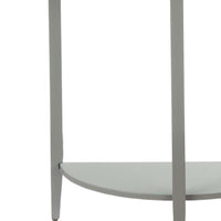 BM191265 - Wooden Half Moon Shaped Console Table with One Open Bottom Shelf, Gray