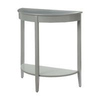 BM191265 - Wooden Half Moon Shaped Console Table with One Open Bottom Shelf, Gray