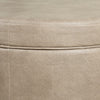 BM194118 - Faux Leather Upholstered Wooden Ottoman with Lift Off Lid Storage, Brown