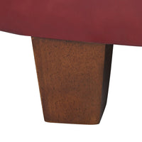 Leatherette Upholstered Wooden Ottoman with Single Button Tufted Lift Top Storage, Red, Large