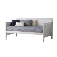 Piya Transitional Wooden Day Bed with Beveled Edges, White - AMF-39100
