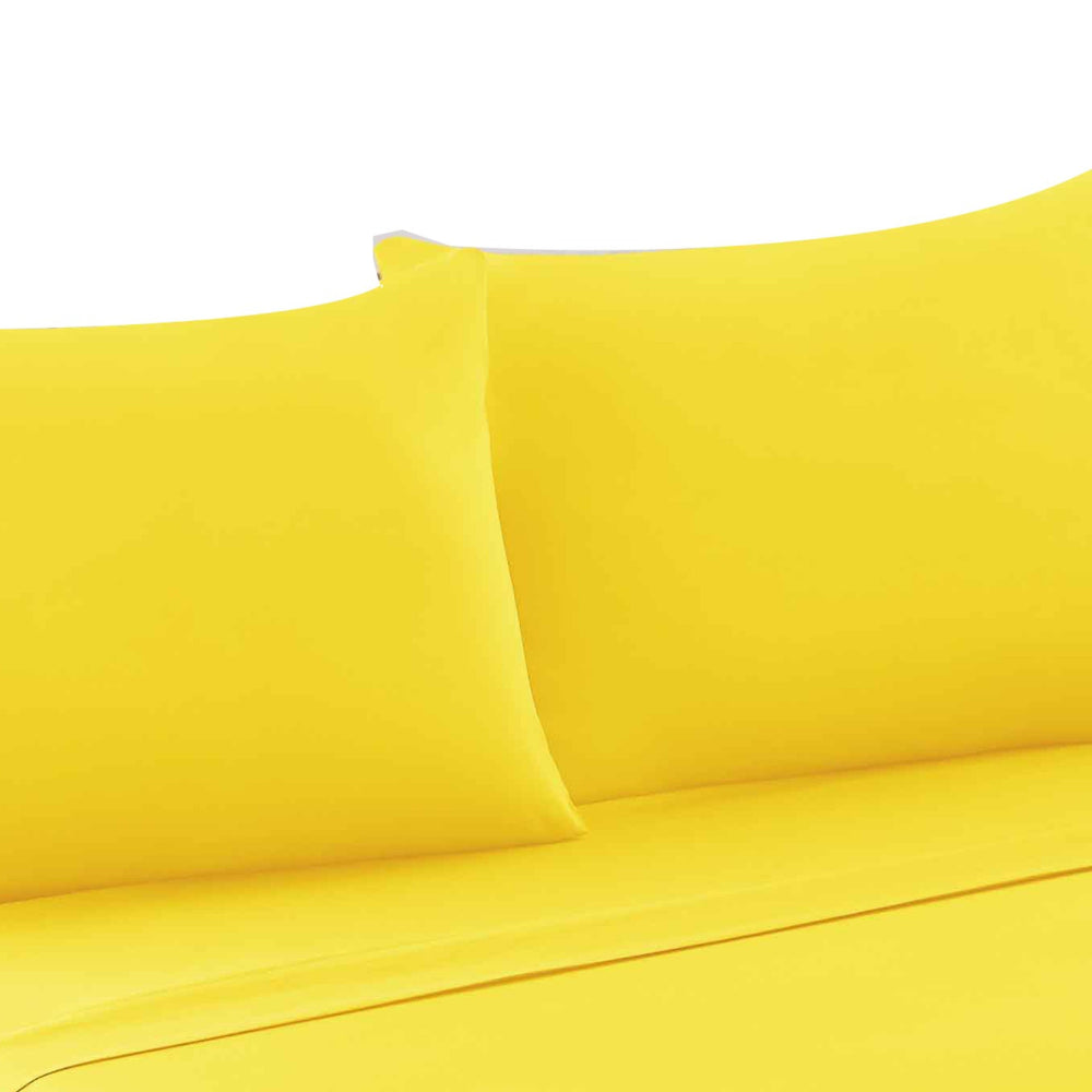 Bezons 4 Piece Full Size Microfiber Sheet Set , Yellow - BM202157