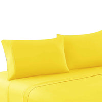 Bezons 4 Piece Full Size Microfiber Sheet Set , Yellow - BM202157