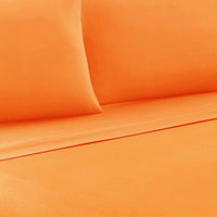 Bezons 4 Piece Queen Size Microfiber Sheet Set , Orange - BM202202