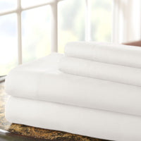 Lanester 4 Piece Deep Pocket Microfiber King Size Sheet Set , White - BM202419