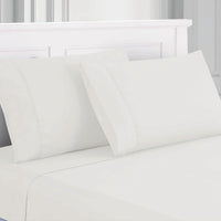 Lanester 4 Piece Deep Pocket Microfiber King Size Sheet Set , White - BM202419