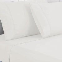 Lanester 4 Piece Deep Pocket Microfiber King Size Sheet Set , White - BM202419