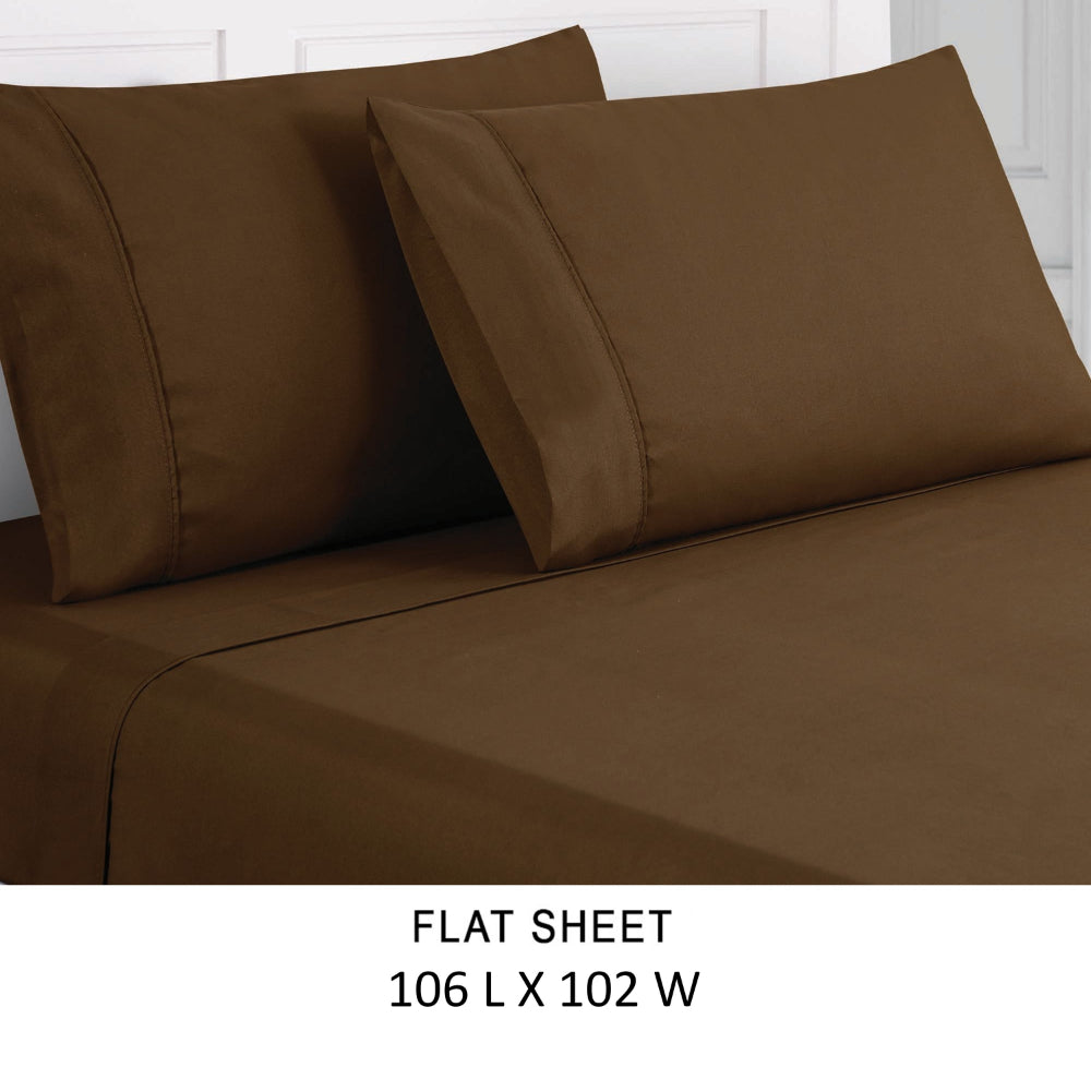 Lanester 4 Piece Deep Pocket California King Size Sheet Set , Brown - BM202423