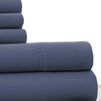 Forli 6 Piece Microfiber King Sheet Set with Nano Technology , Blue - BM203111