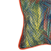 20 X 14 Inch Fabric Pillow with Abstract Art Details, Multicolor By Casagear Home