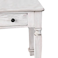 Transitional Style Wooden End Table with 1 Drawer Storage, White - BM203937