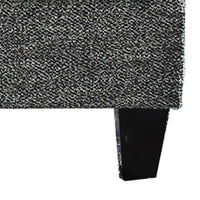 Fabric Upholstered Wooden Ottoman with Tapered Legs, Gray - BM203949