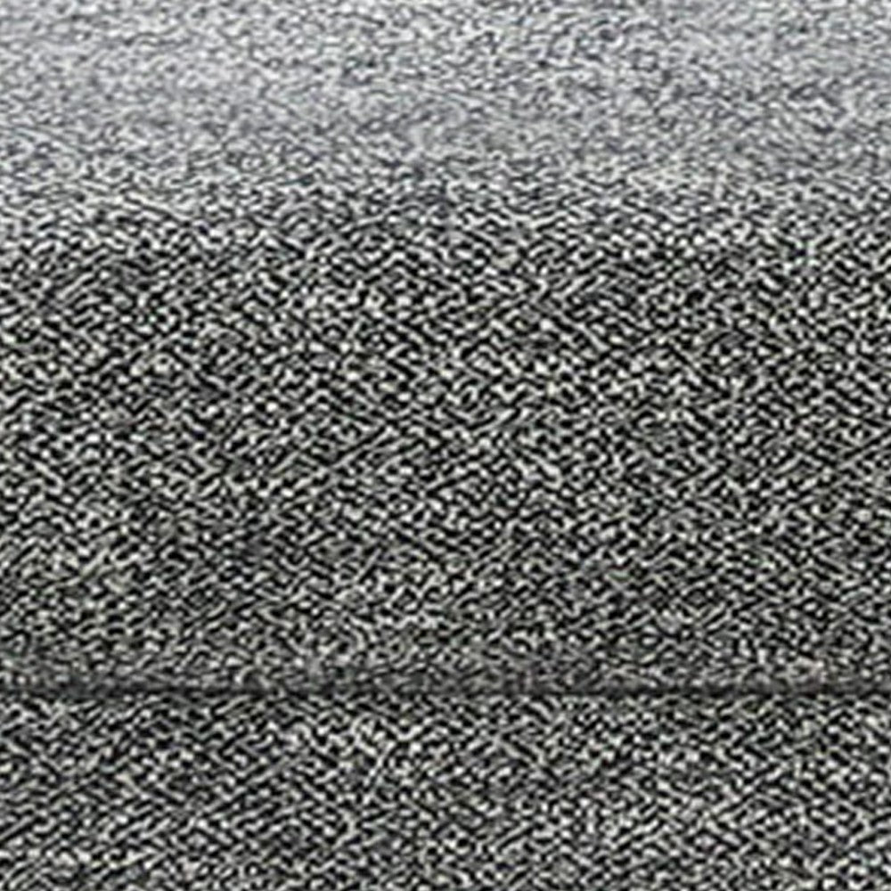 Fabric Upholstered Wooden Ottoman with Tapered Legs, Gray - BM203949