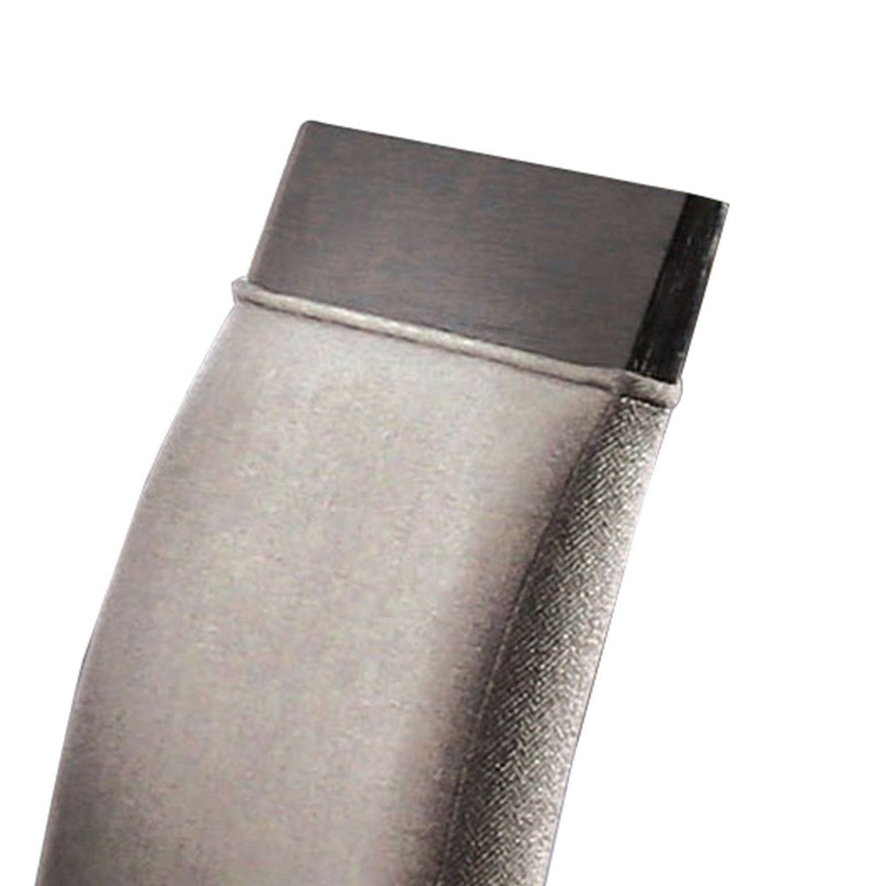 Fabric Upholstered Wooden Side Chair, Set of 2, Beige and Brown - BM203987