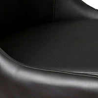 Metal Side Chair with Curved Backrest, Set of 2, Black and Silver - BM204030