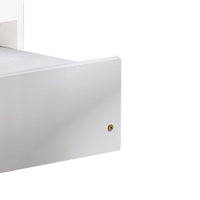 Mission Style Wooden Twin Size Daybed Trundle with Caster Wheels, White - BM204335