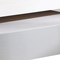 Mission Style Wooden Twin Size Daybed Trundle with Caster Wheels, White - BM204335