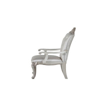 Wooden Arm Chairs with Button Tufting, Set of Two, Cream and White - BM204362