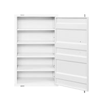 Industrial Style Metal Chest with Recessed Door Front, White - BM204609