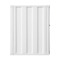 Industrial Style Metal Chest with Recessed Door Front, White - BM204609