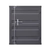 Industrial Style Metal Chest with Recessed Door Front, Gray - BM204617