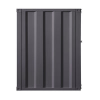 Industrial Style Metal Chest with Recessed Door Front, Gray - BM204617