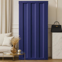 Industrial Style Metal Chest with Recessed Door Front, Blue - BM204625