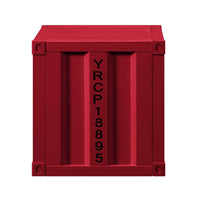 Metal Nightstand with 2 Open Compartment and USB Port, Red - BM204630