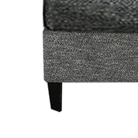 Chenille Fabric Upholstered Armless Chair with Pillow, Dark Gray - BM204648