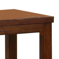 Square Shaped End Table with Open Bottom Shelf, Dark Cherry - BM205366