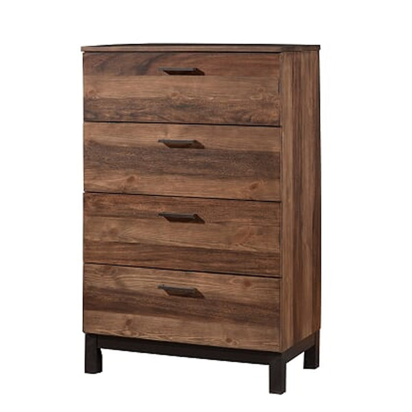 Transitional Style Wooden Chest with 4 Drawers, Large, Brown - BM205709