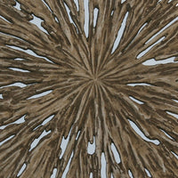 Round Shape Rotten Wood Sandstone Wall Decor with Cut Out,Medium, Oak Brown - BM205819