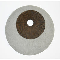 Round and Ribbed Double Layer Sandstone Wall Art, Medium, Brown and Gray - BM205828