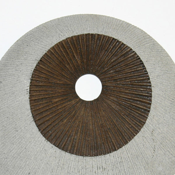 Round and Ribbed Double Layer Sandstone Wall Art, Medium, Brown and Gray - BM205828